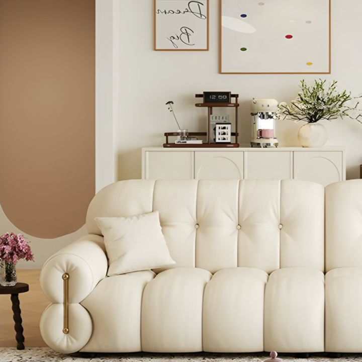 NIMBLEBUN Modern Leather Sofa