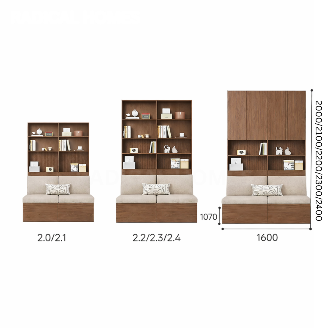 ELMORA Modern Solid Wood Display Cabinet Ottoman