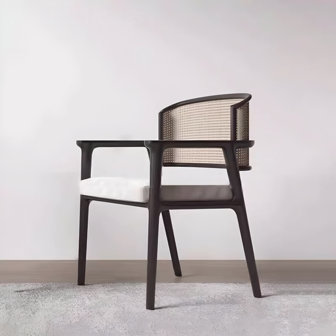 CANEVRA Rustic Rattan Dining Chair - Cassa Haus Singapore