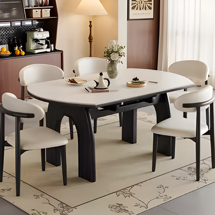 TRANSFORMA Modern Sintered Stone Extendable Dining Table