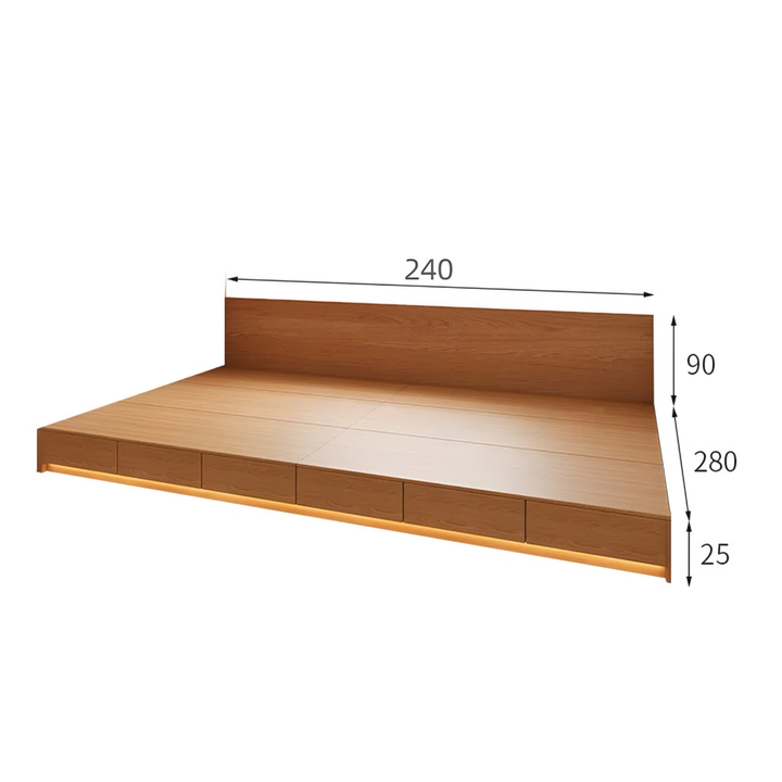 MIZUTO Japanese Platform Bedframe & Wardrobe
