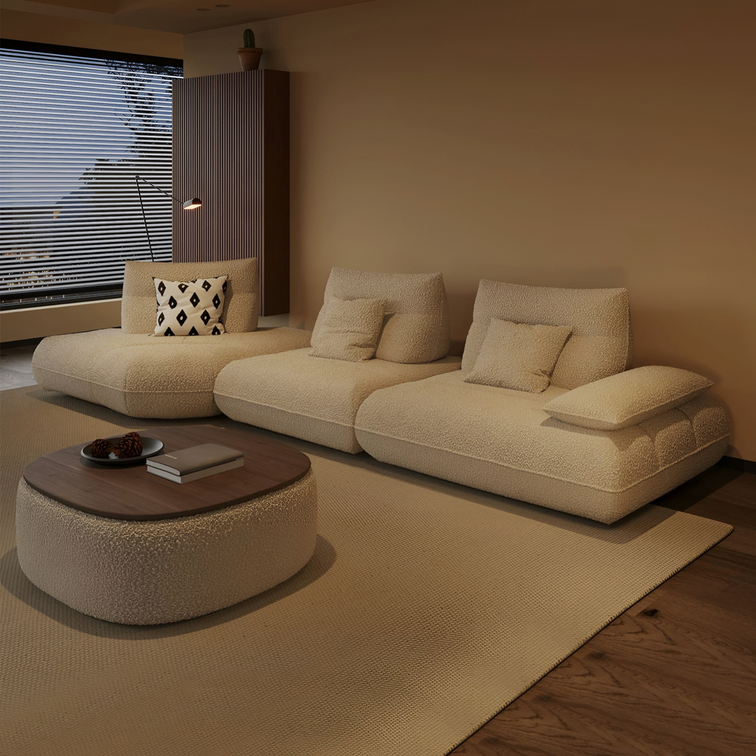 BOKI Modern Electric Boucle Sofa