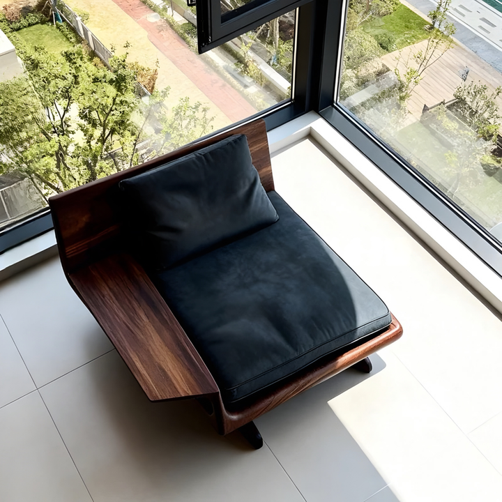 WALQEN Black Walnut Wood Sofa Chair - Cassa Haus Singapore