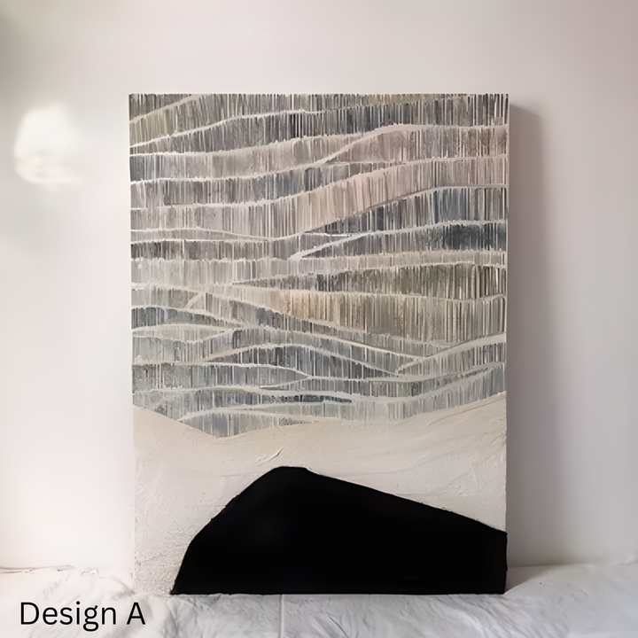 SOLVANE Hand-Painted Minimalist Abstract Oil Painting