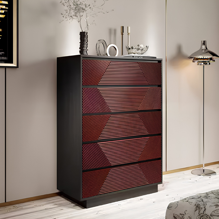 VETTORE Modern Solid Wood Chest of Drawers - Cassa Haus Singapore