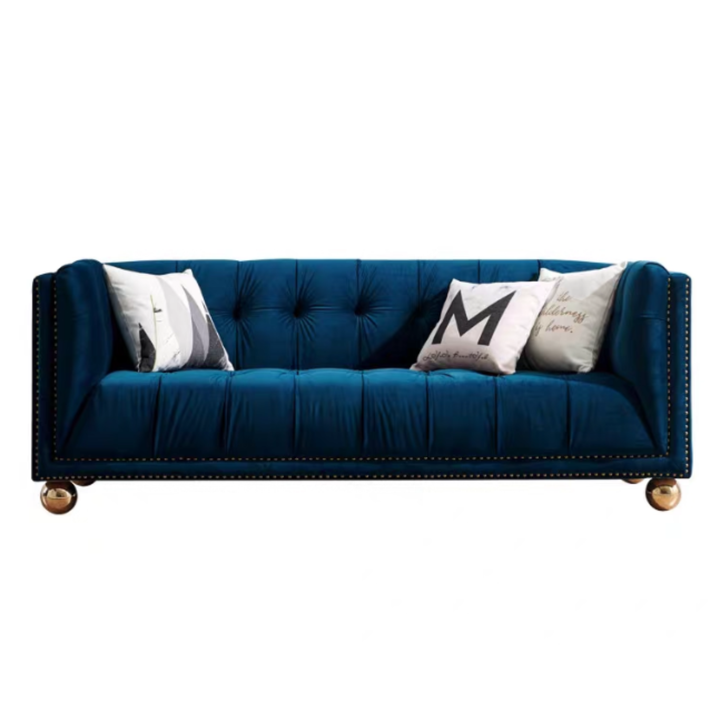 MORVETTA Victoria Tufted Velvet Sofa