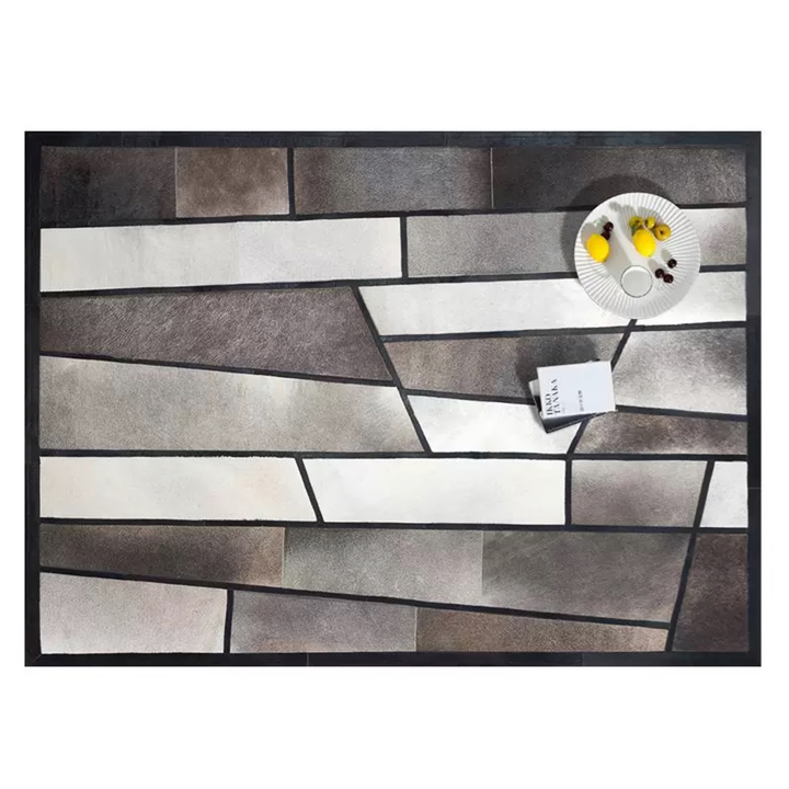 PATCH Modern Cowhide Leather Rug - Cassa Haus Singapore