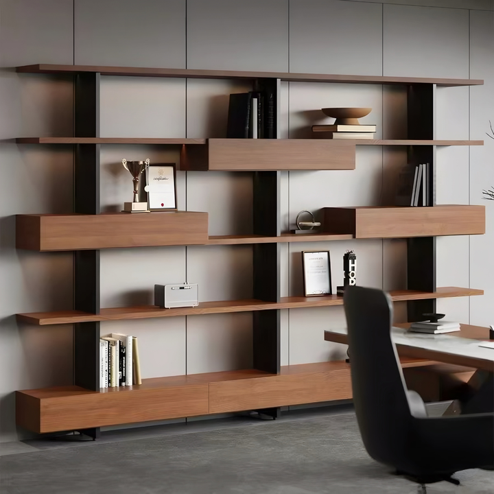 LUNAVIER Modern Solid Wood Display Shelves - Cassa Haus Singapore