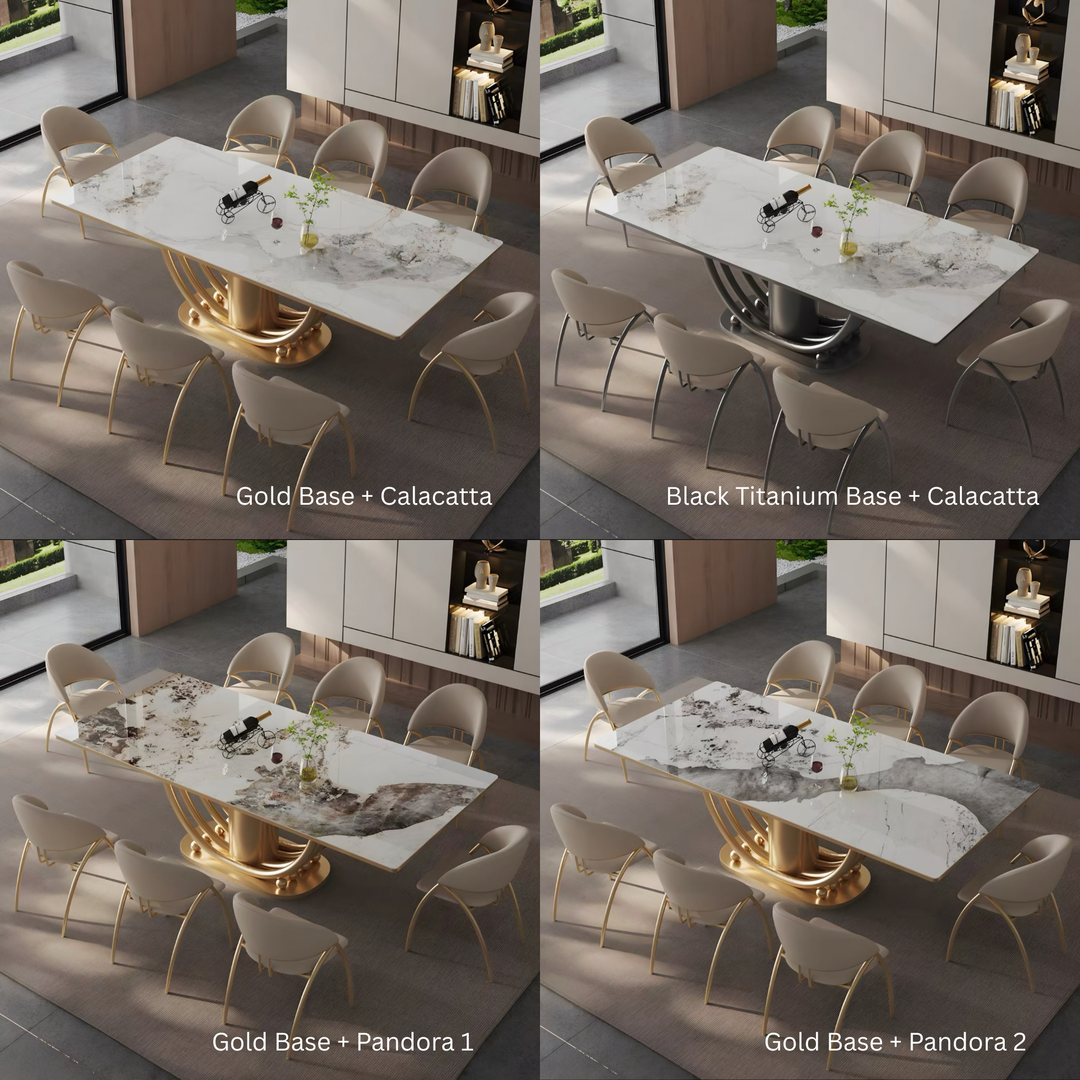 AURIC Modern Marble Dining Table - Cassa Haus Singapore