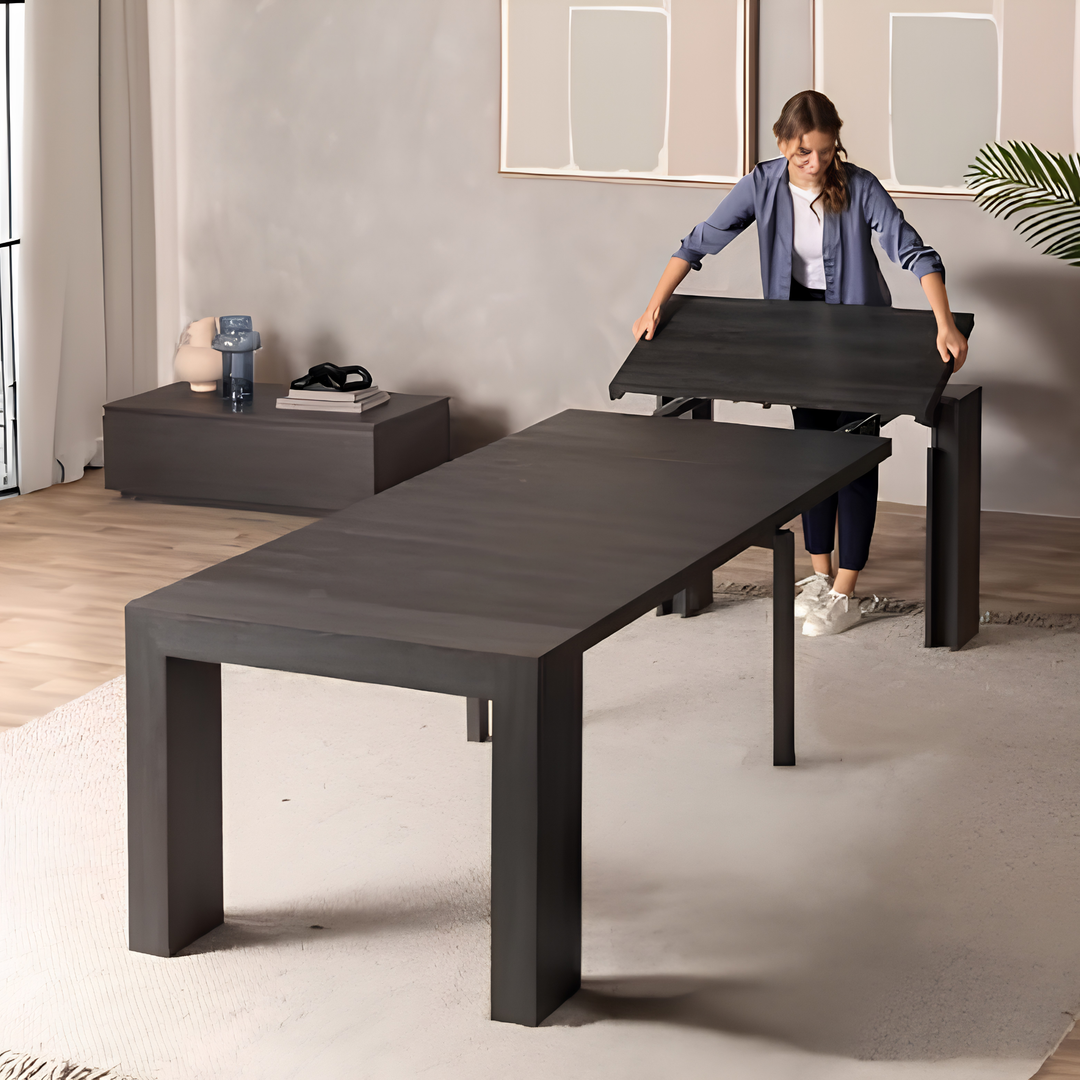 ACCORDION Modern Solid Wood Extendable Dining Table