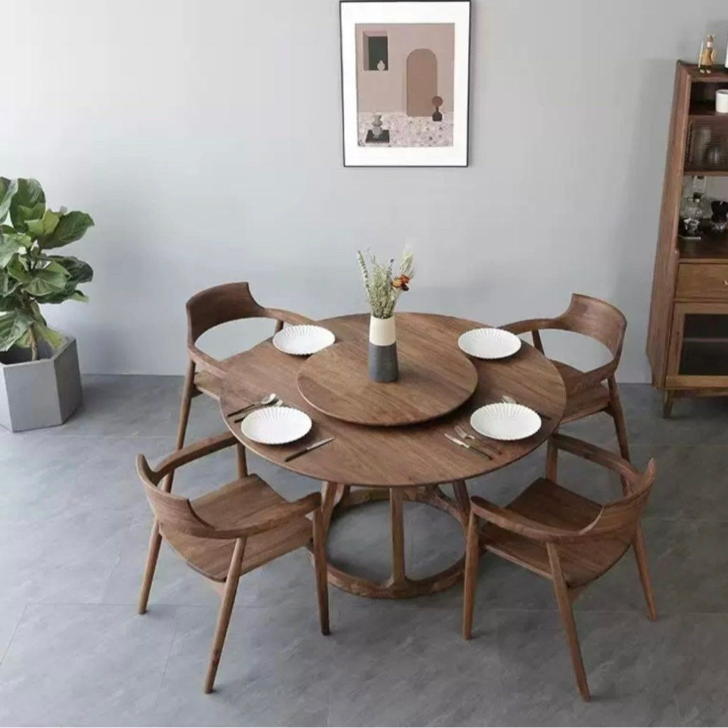 BRANSON Modern Pine Dining Table and Chair Set