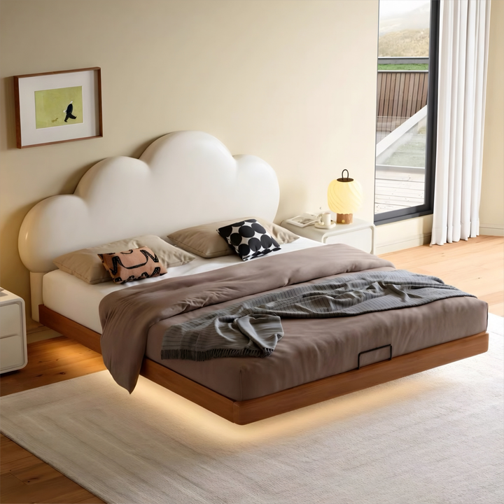 GABI Modern Floating LED Bedframe - Cassa Haus Singapore