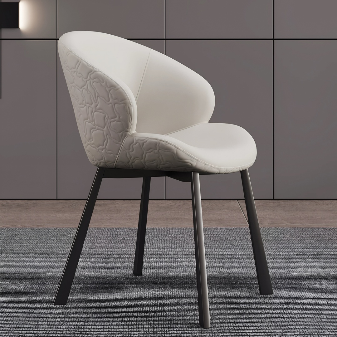 CALVION Modern Scratch Proof Leather Dining Chair - Cassa Haus Singapore
