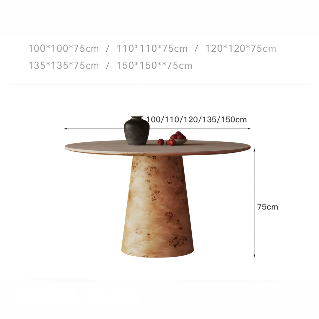 STRATARA Travertine Sintered Stone Dining Table - Cassa Haus Singapore