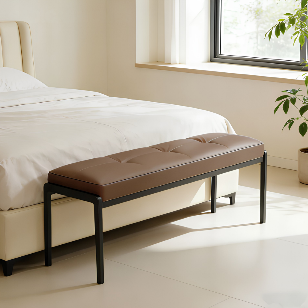 NORDEN Modern Leather Bench - Cassa Haus Singapore