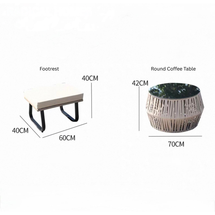 VELQORIS Modern Rattan Outdoor Sofa