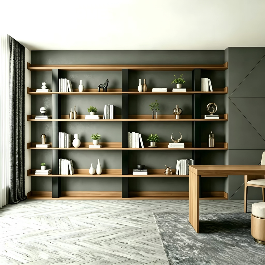 VALENZA Modern Solid Wood Display Shelves - Cassa Haus Singapore