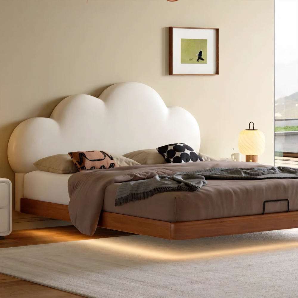 GABI Modern Floating LED Bedframe - Cassa Haus Singapore
