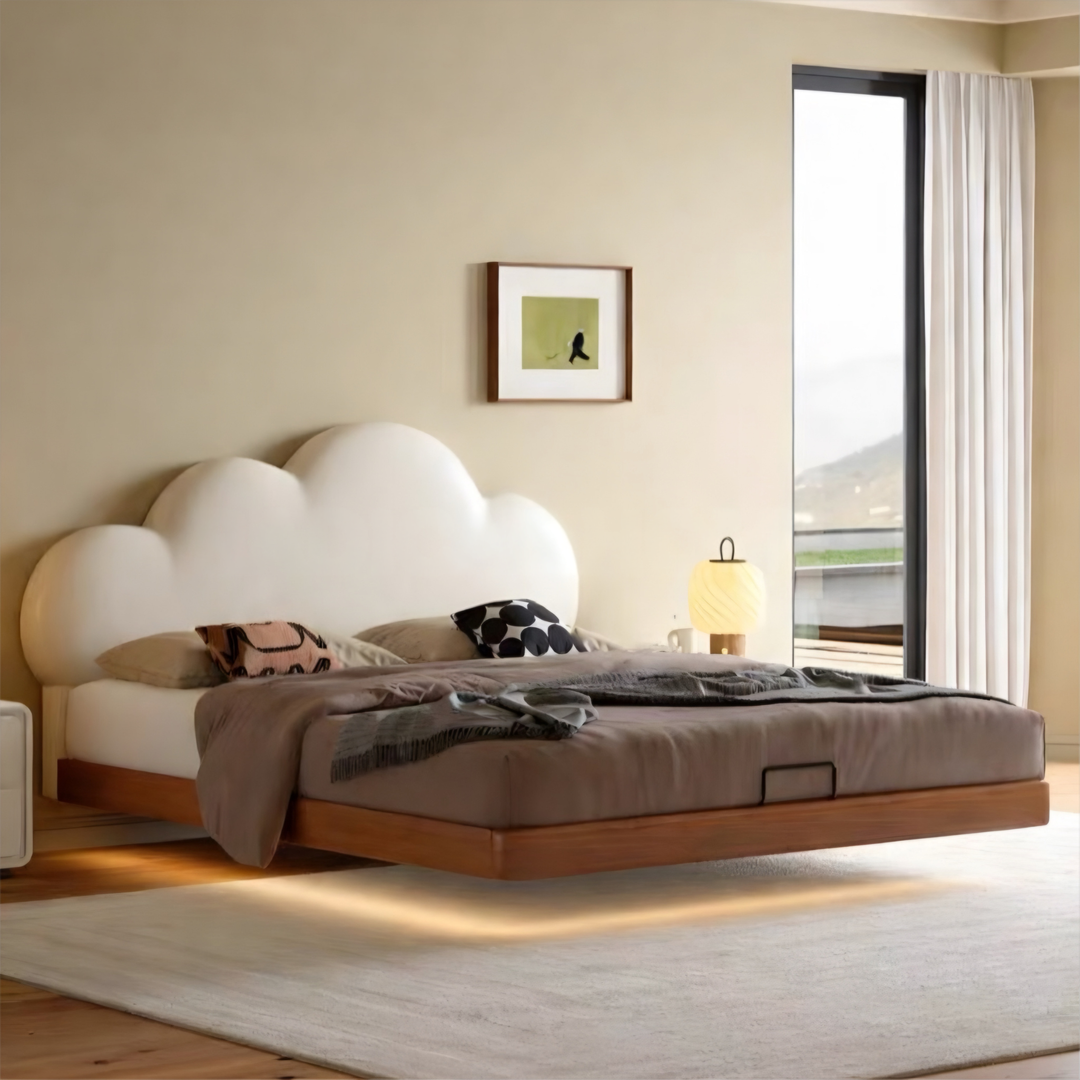 GABI Modern Floating LED Bedframe - Cassa Haus Singapore