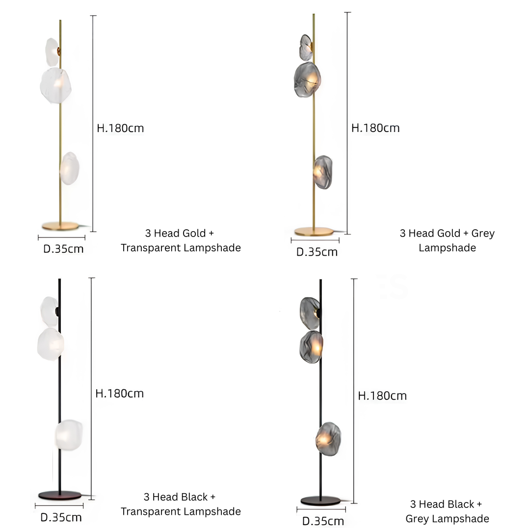 BLACKWELL Modern Glass Floor Lamp - Cassa Haus Singapore