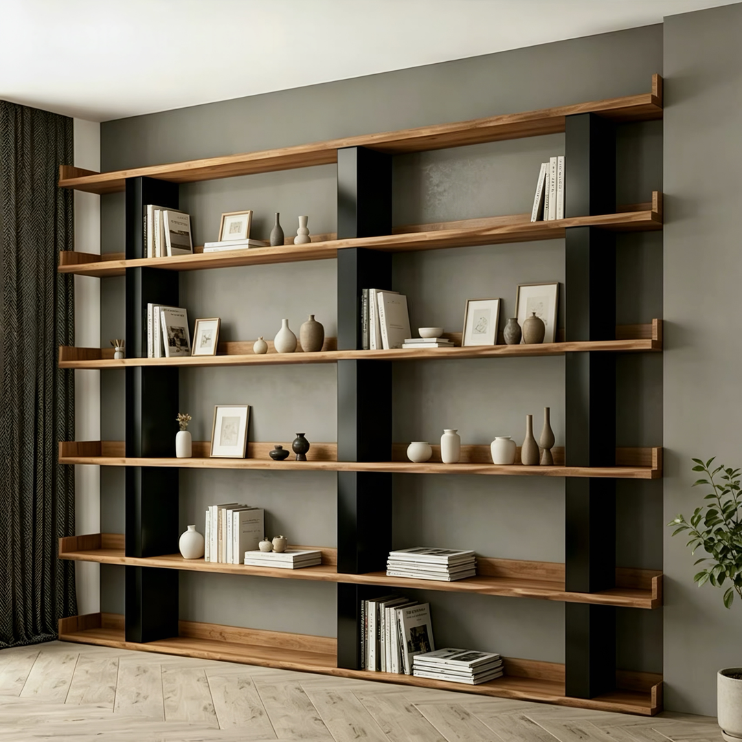 VALENZA Modern Solid Wood Display Shelves - Cassa Haus Singapore
