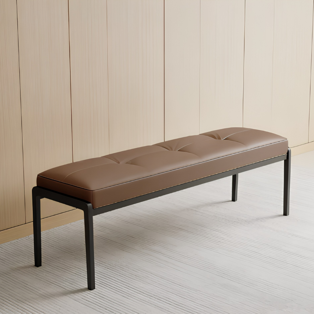 NORDEN Modern Leather Bench - Cassa Haus Singapore
