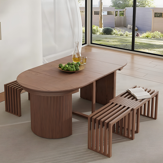 EXPANSE Modern Solid Wood Extendable Dining Table - Cassa Haus Singapore
