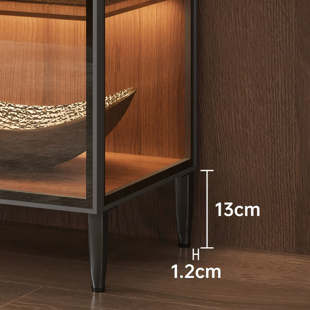 LUXENZA Modern Glass Display Cabinet
