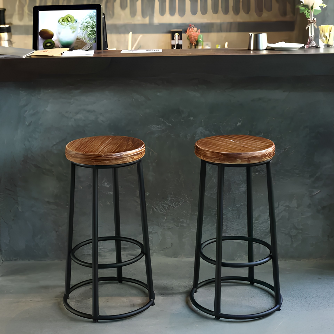 TORVEN Modern Solid Wood Bar Stool - Cassa Haus Singapore