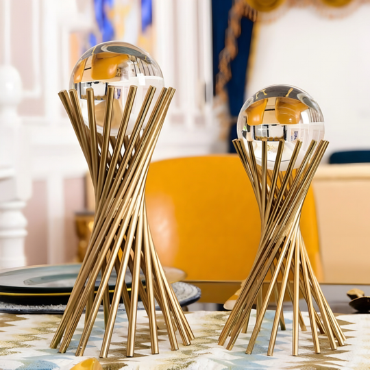 ILLARO Crystal Ball Gold Ornament - Cassa Haus Singapore