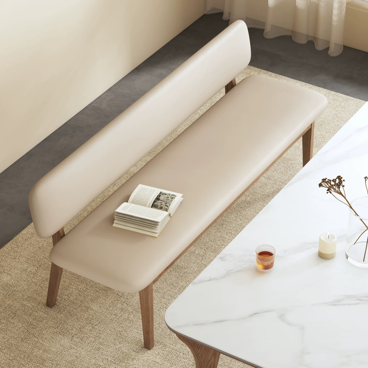 SELVANO Modern Leather Bench