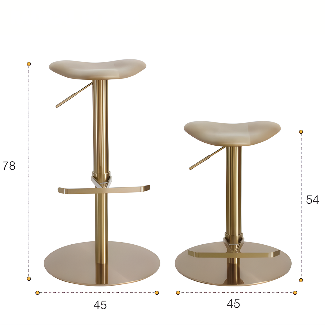DORVANO Modern Solid Wood Adjustable Bar Stool