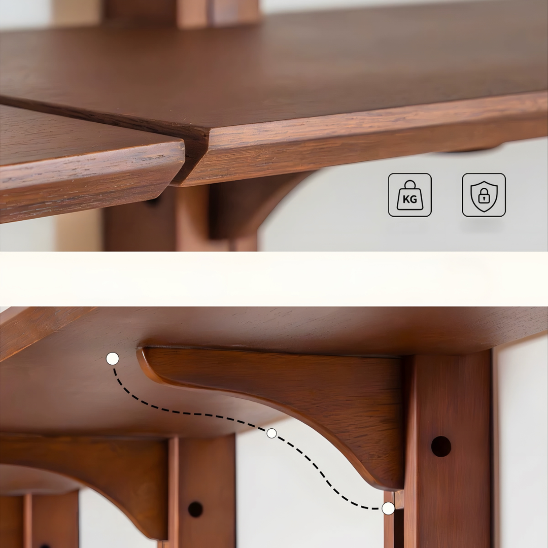 MODARI Modern Solid Wood Wall Mounted Shelf