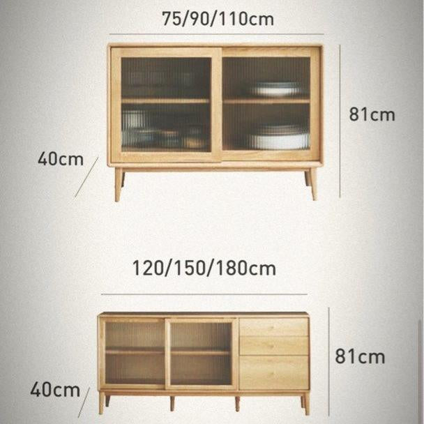 OLVANO Solid Wood Sideboard with Cabinet