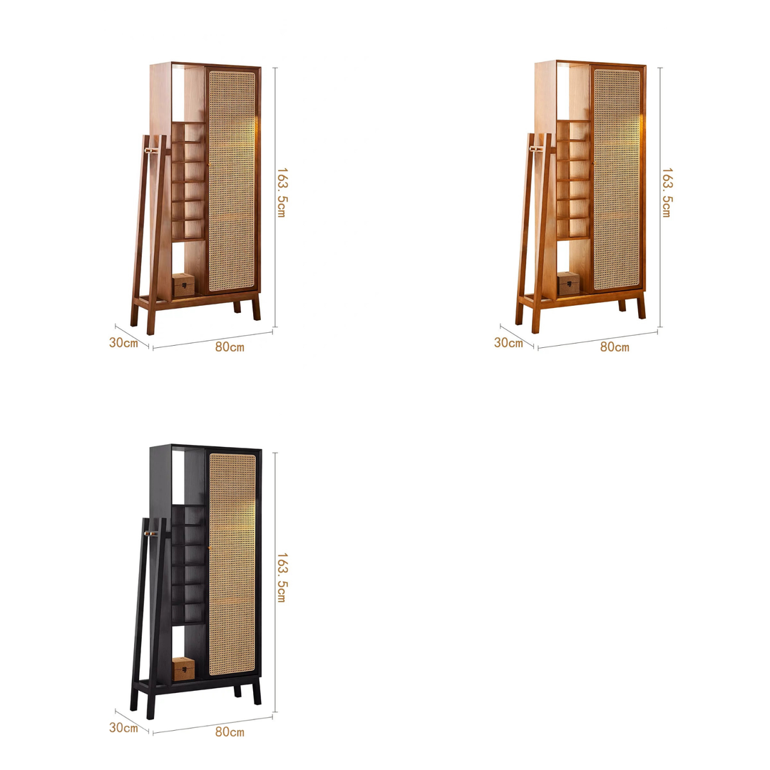 RANOKI Rattan Display Cabinet