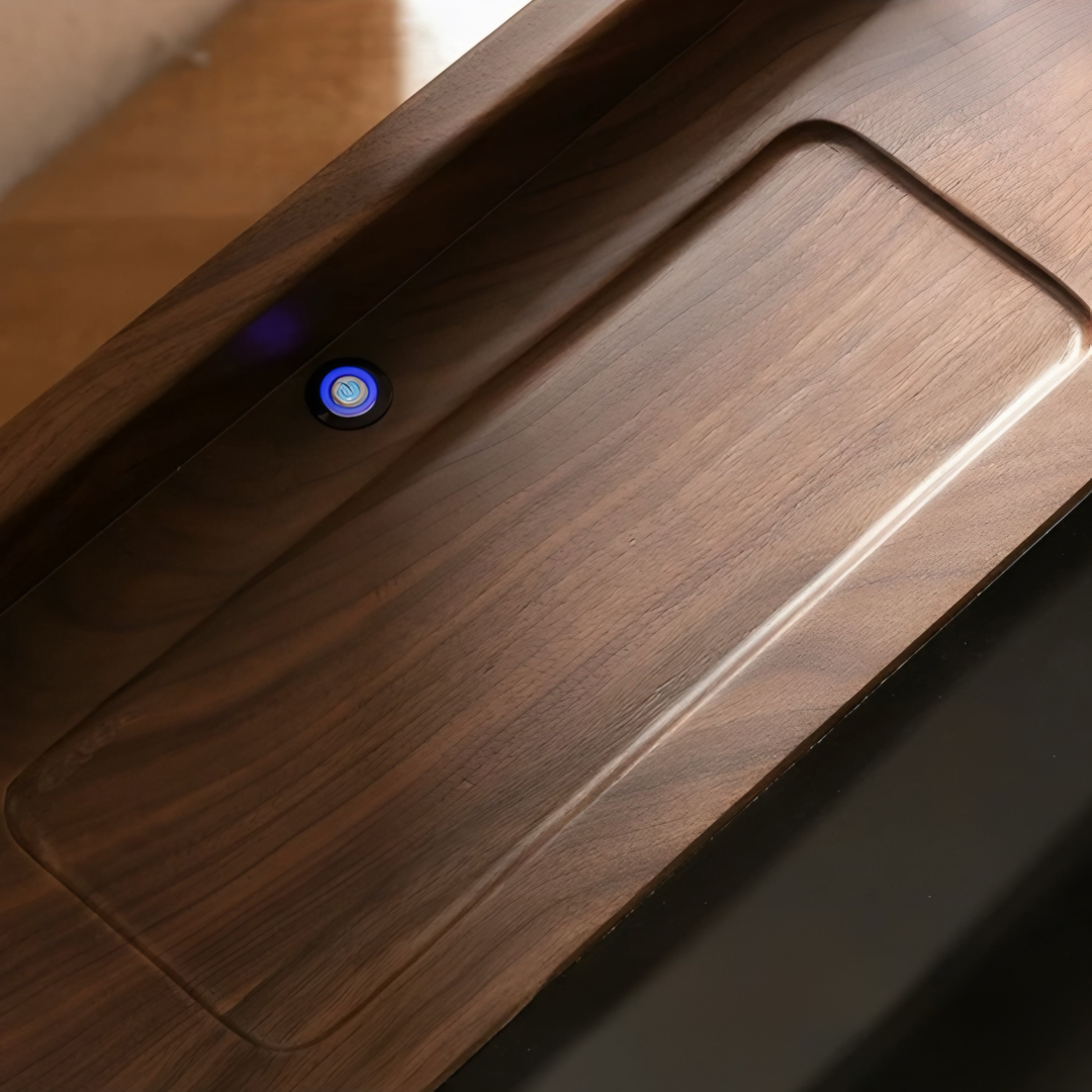 LOREN Modern Solid Wood Smart Bedside Table