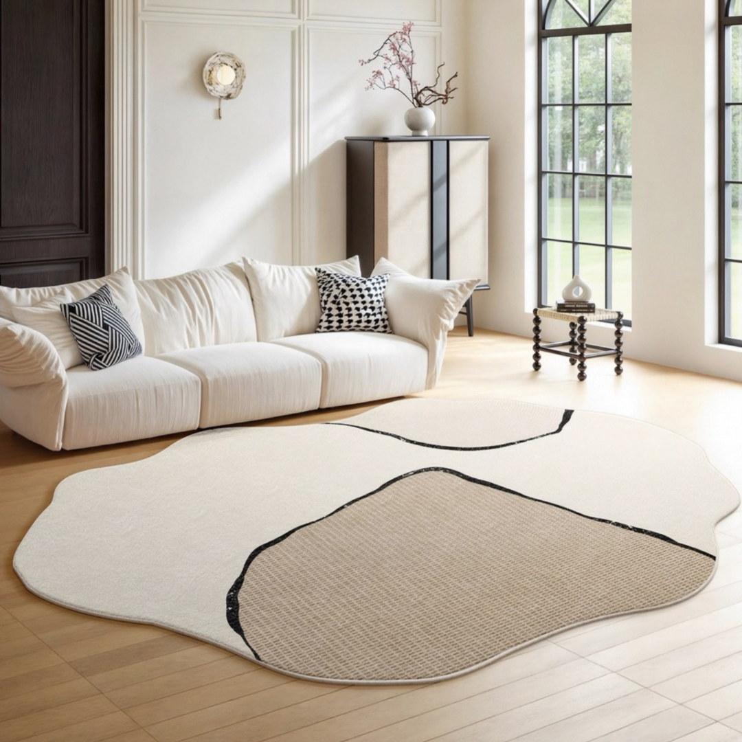 CURLFERN Modern Curved Floor Rug - Cassa Haus Singapore