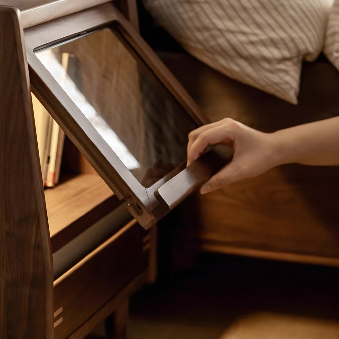 VAREN Modern Solid Wood Bedside Table