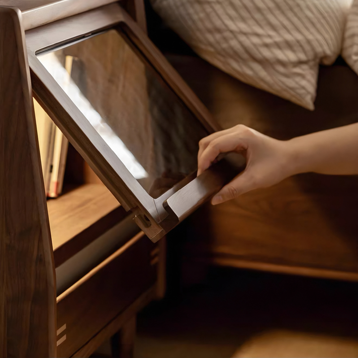 VAREN Modern Solid Wood Bedside Table