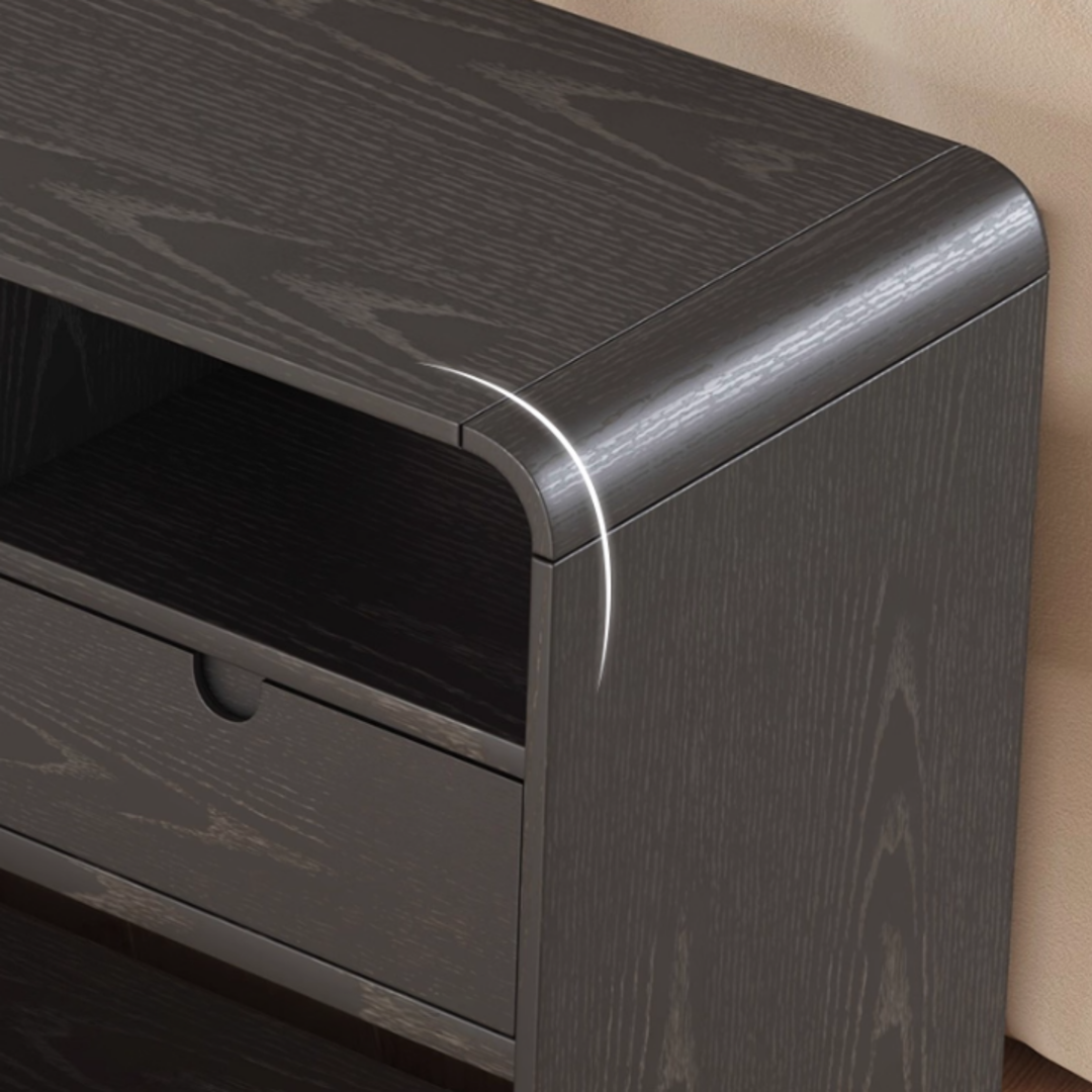 RENZO Solid Ash Wood Side Table