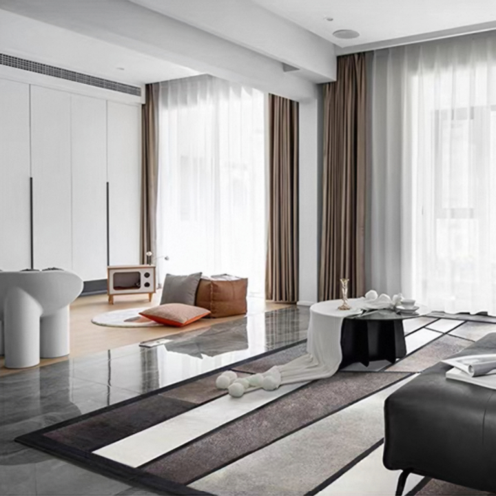 PATCH Modern Cowhide Leather Rug - Cassa Haus Singapore