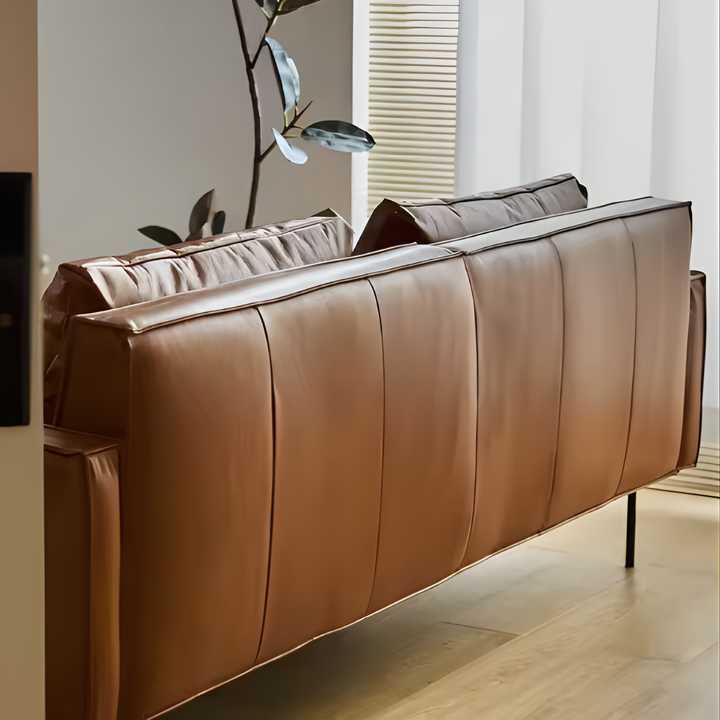 OAKHARE Modern Genuine Leather Sofa