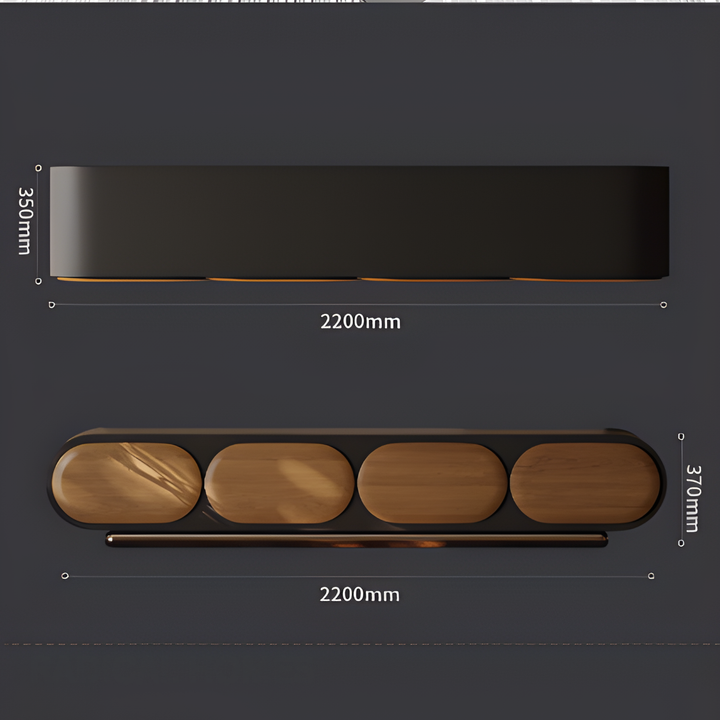 ELVORIN Modern Solid Wood TV Console