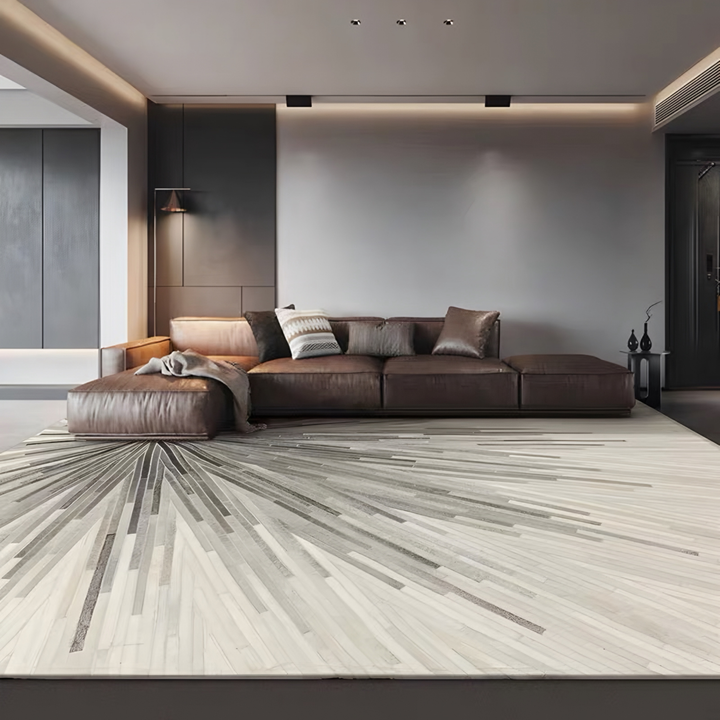 ASTRALYNE Modern Cowhide Leather Rug - Cassa Haus Singapore