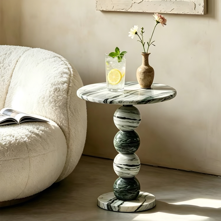 MATEO Modern Marble Side Table - Cassa Haus Singapore