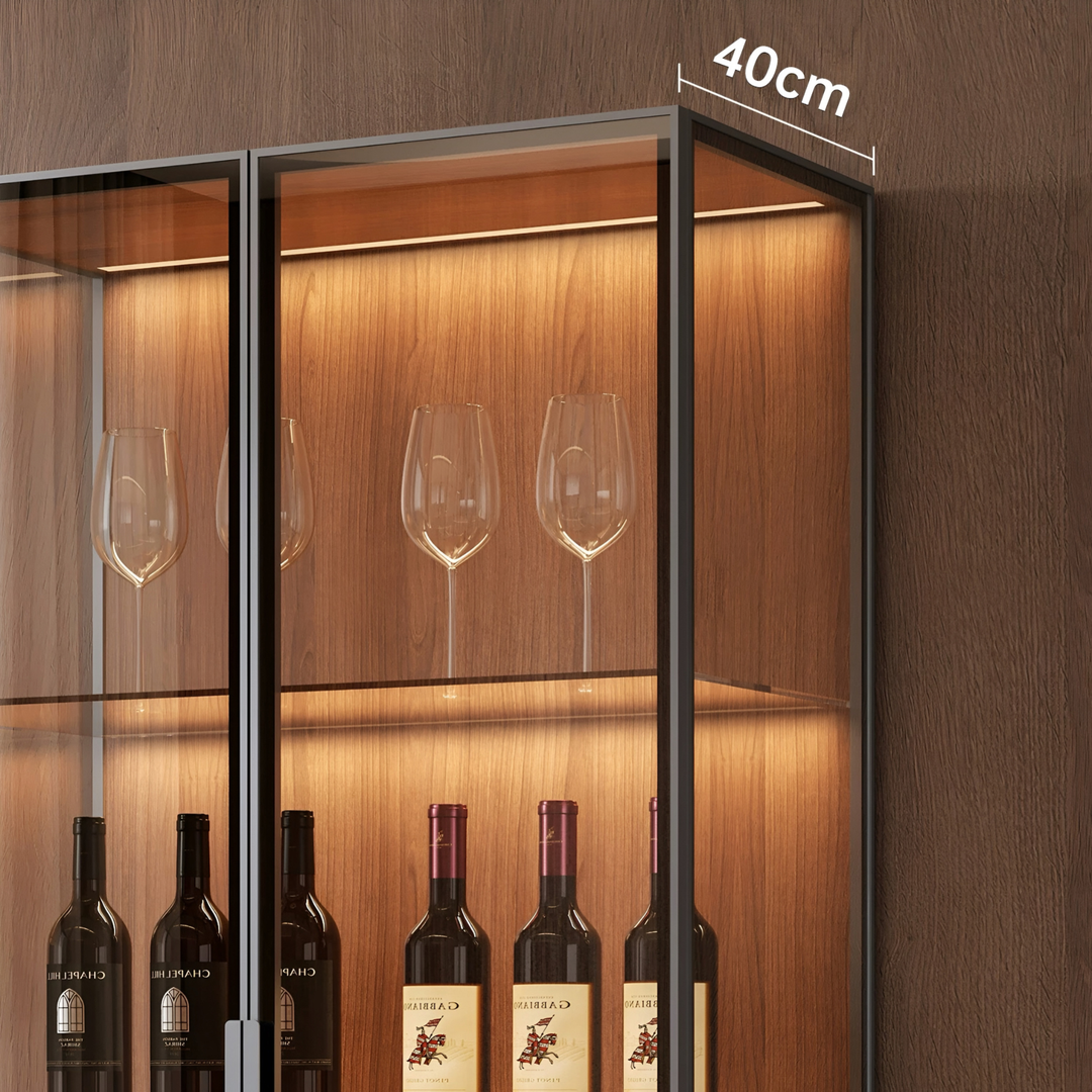 LUXENZA Modern Glass Display Cabinet