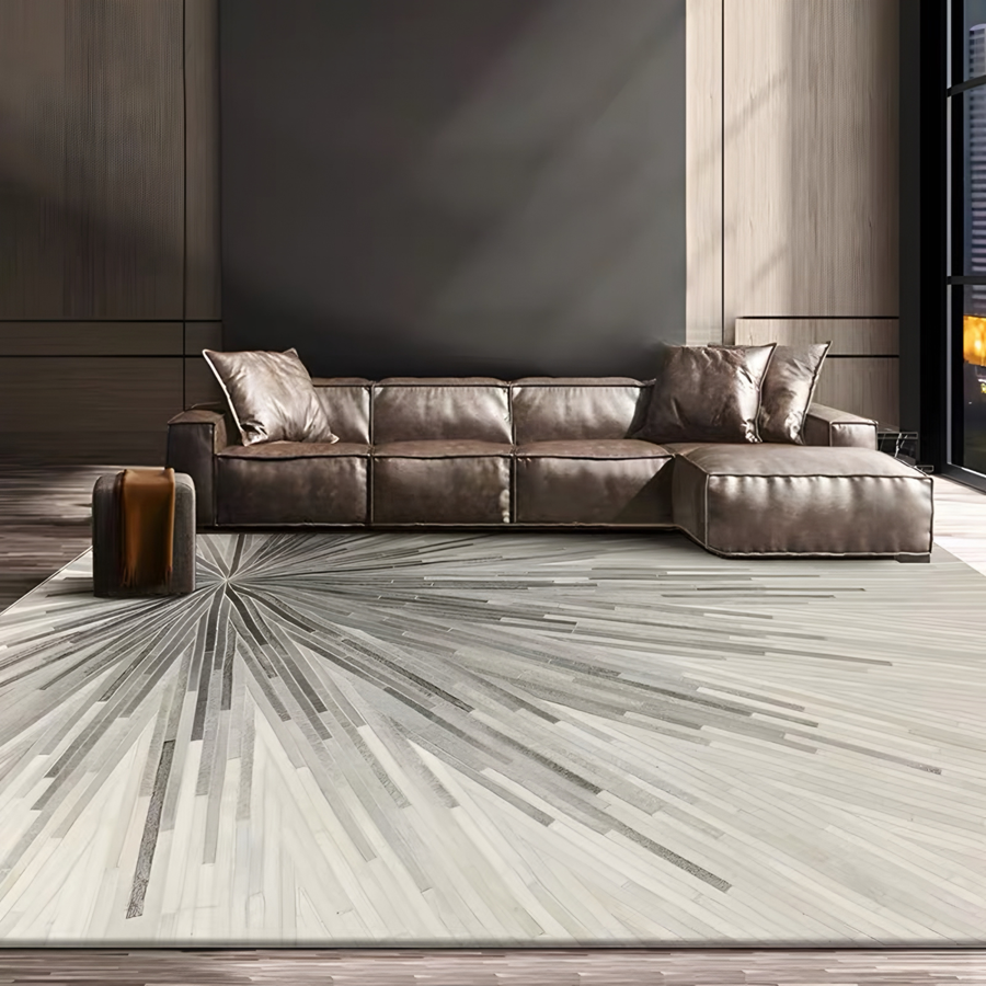 ASTRALYNE Modern Cowhide Leather Rug - Cassa Haus Singapore