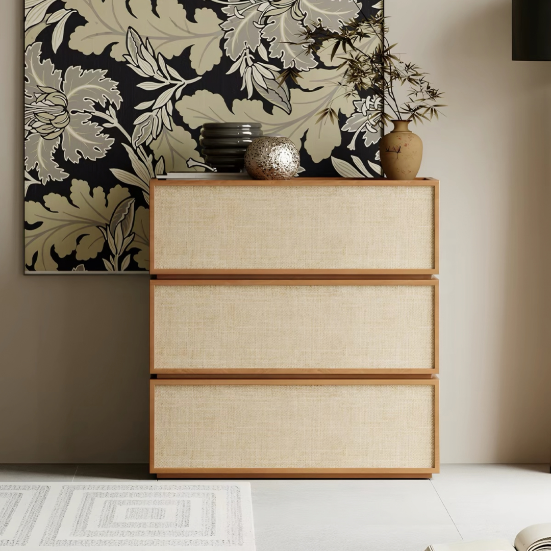 WATTLE Rustic Rattan Chest of Drawers - Cassa Haus Singapore