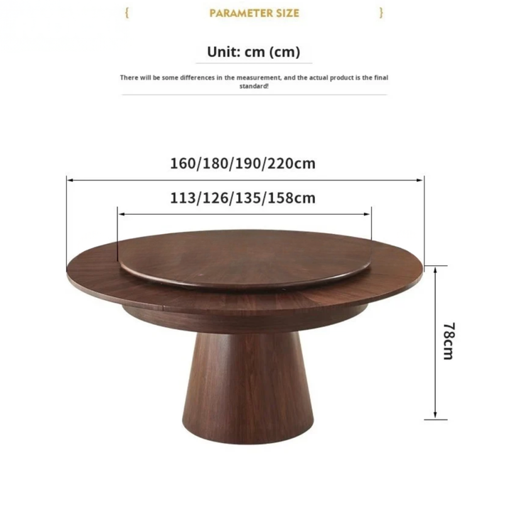 REVOLVE Modern Extendable Solid Wood Round Dining Table