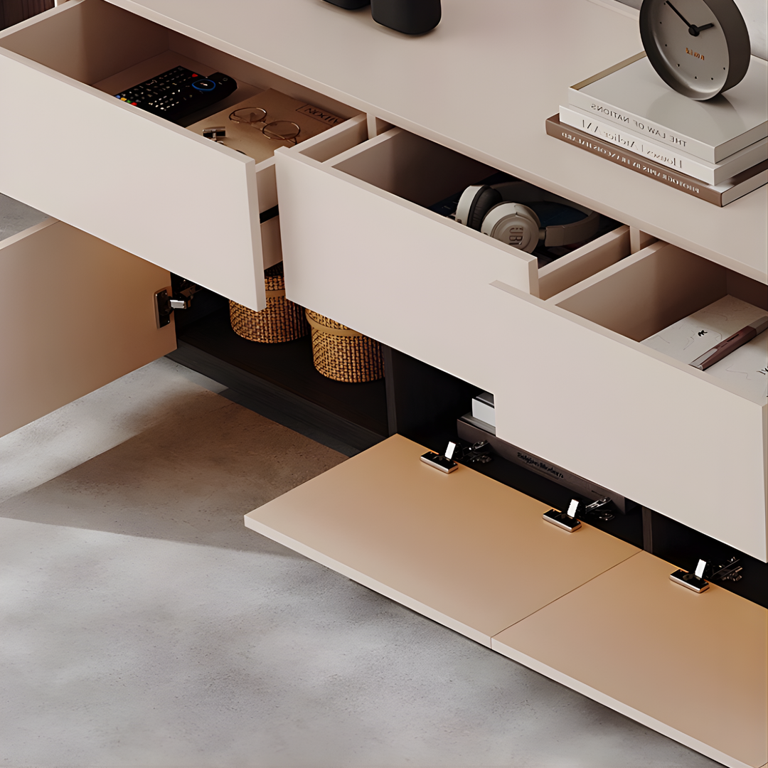 LUMIVAR Modern Solid Wood LED TV Console - Cassa Haus Singapore